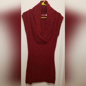 Derek Heart Red Sleeveless Sweater Dress Women's Size Large